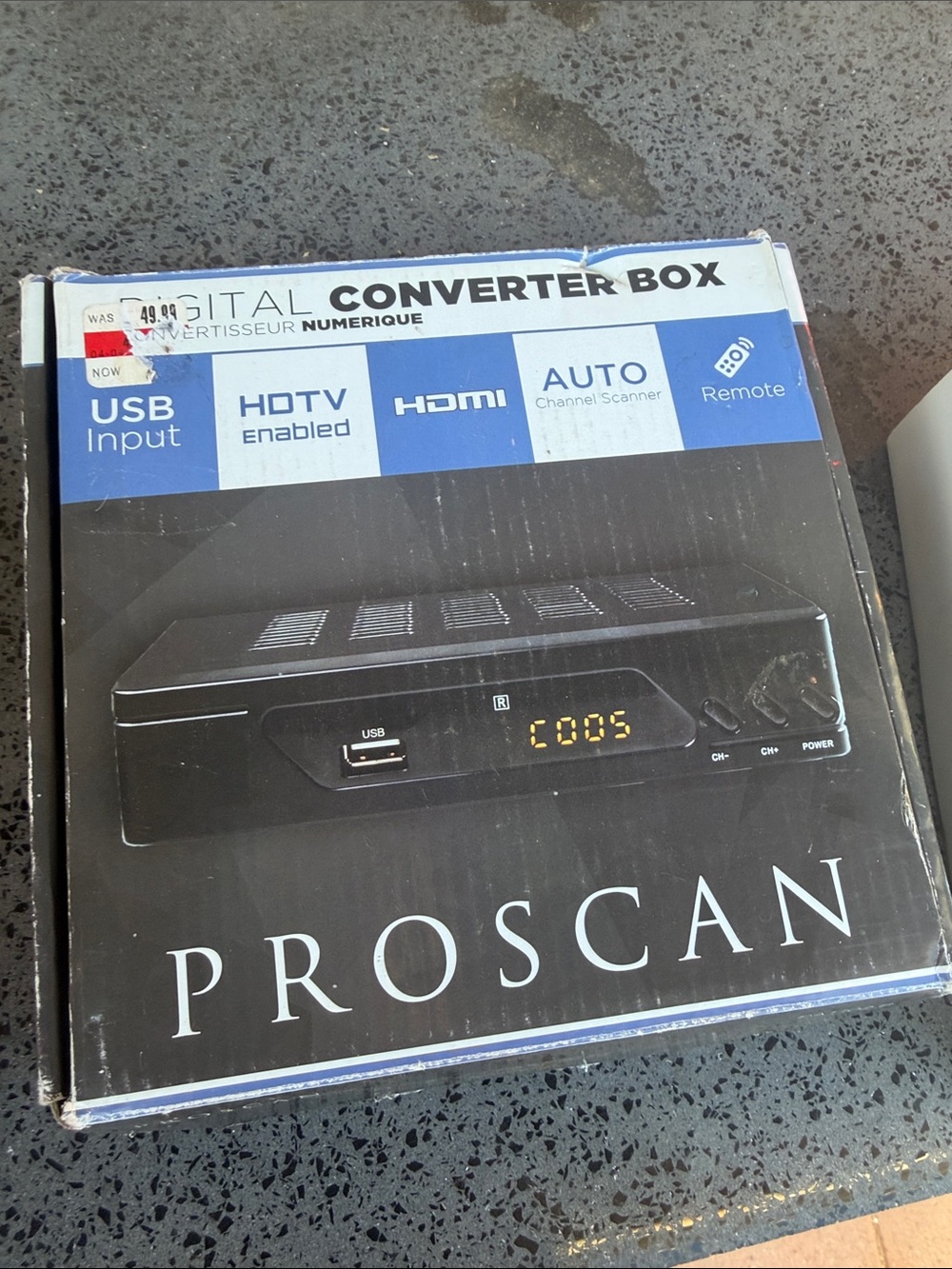 Proscan Digital TV Converter Box new damaged box